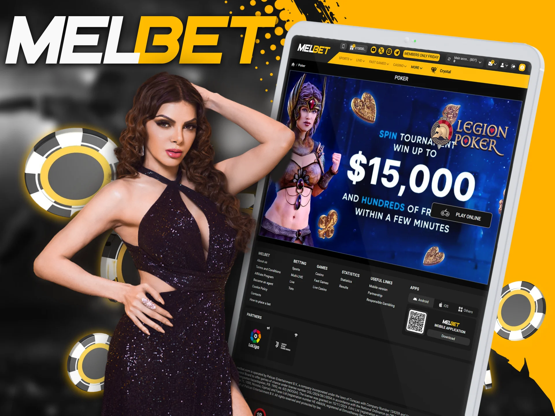 Sherlyn Chopra is the bold and confident face of Melbet in Bangladesh.