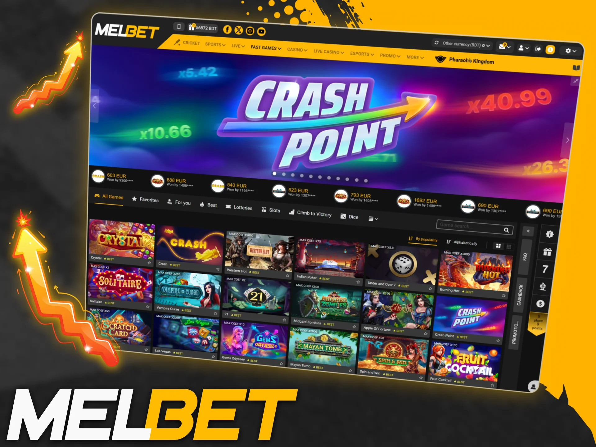 Play crash games on the official Melbet website for fast-paced betting action.